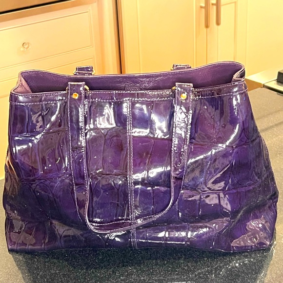 Kate Spade Crocodile Embossed Leather Tote Bag - Picture 2 of 5